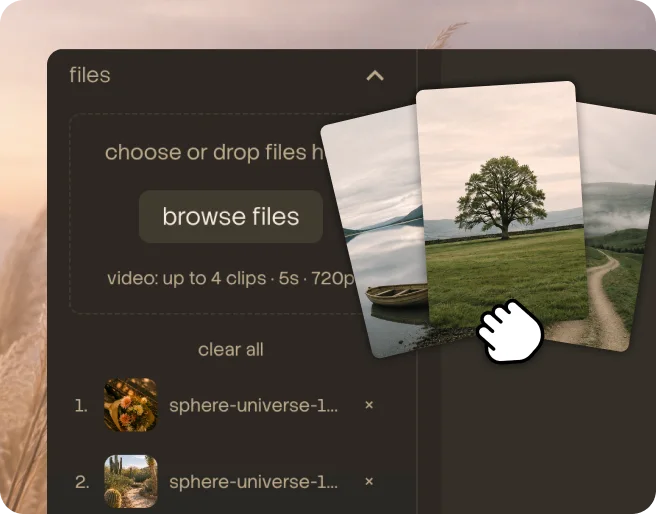 Dropping your own images into the template's slots